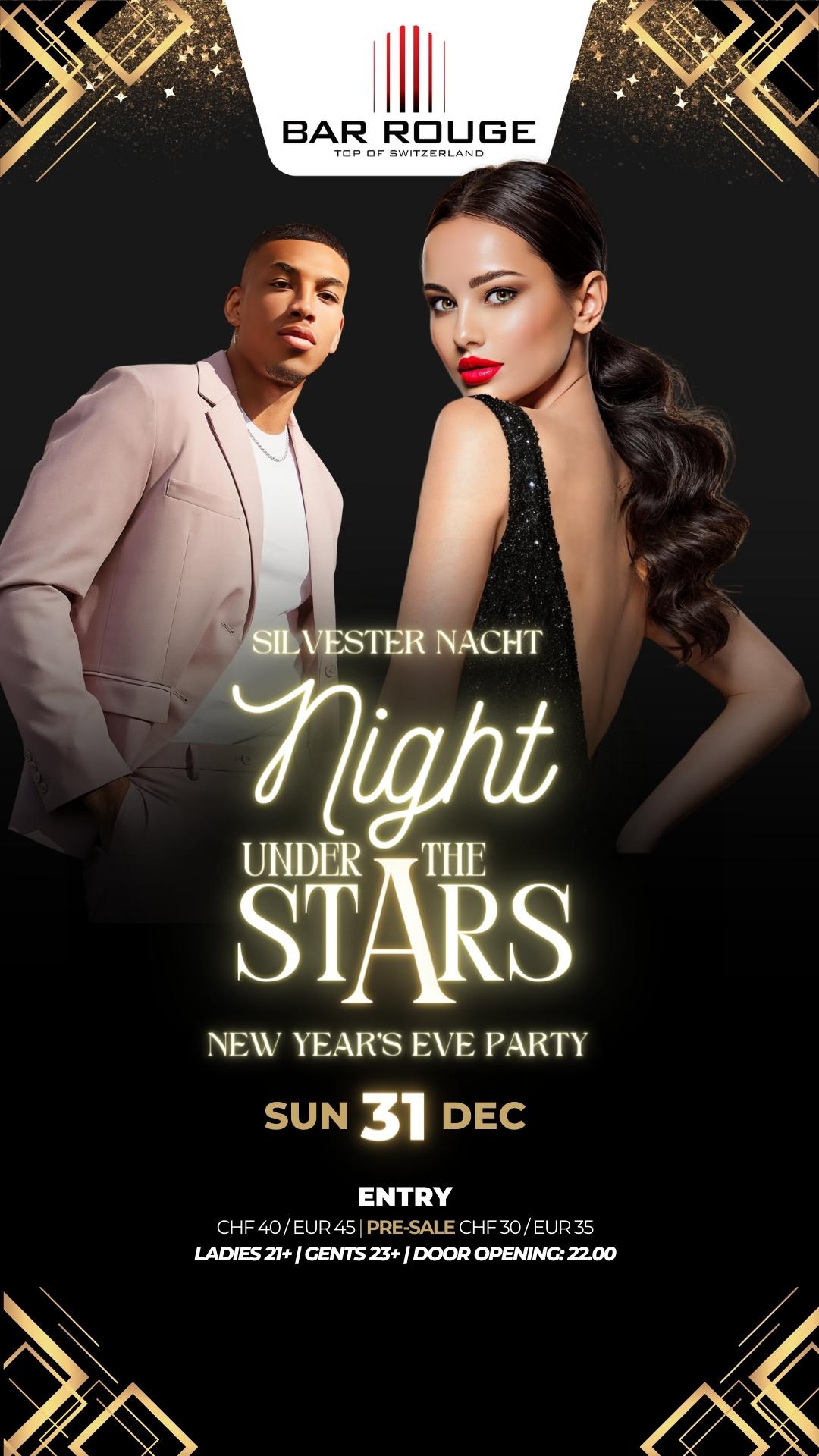 Night Under The Stars Bar Rouge Silvester Party Dezember